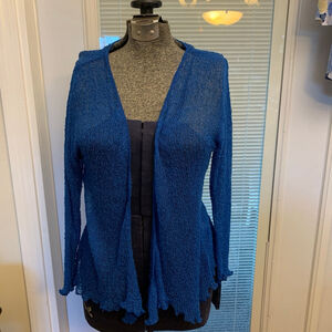 Women's Blue Sky Blue Open Knit Cardigan One Size